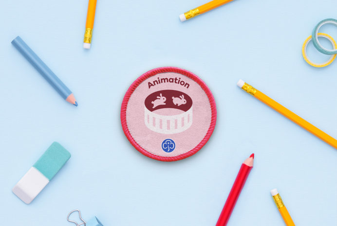Red Stone Girlguiding Rangers Interest Badge Badge Animation